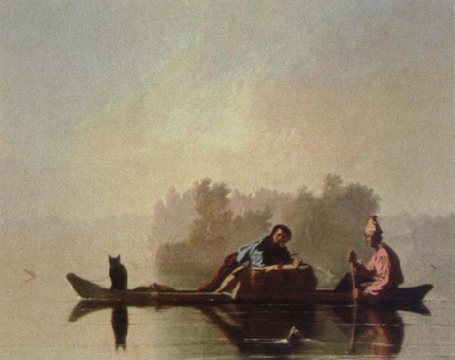 George Caleb Bingham fur traders descending the missouri Germany oil painting art